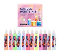 Canvas Markers - 12 Vibrant Colors Acrylic Paint Pens | Art Markers | Fun Candle Paint Pen | Writing Drawing Decorating Kit For Festival Wedding Holiday Birthday Party Crafts On Glass Tote Bags