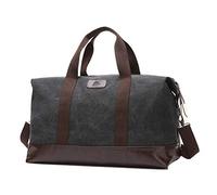 Canvas Mens Holdall,Travel Duffel Bag Overnight Weekend Bag Travel Totes Bags(Black)