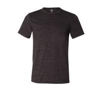 Canvas Mens Triblend Crew Neck Plain Short Sleeve T-Shirt (L) (Charcoal Black Triblend)