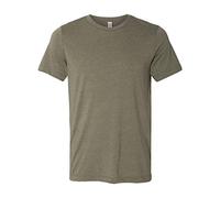 Canvas Mens Triblend Crew Neck Plain Short Sleeve T-Shirt (M) (Olive Triblend)