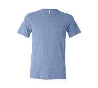 Canvas Mens Triblend Crew Neck Plain Short Sleeve T-Shirt (S) (Blue Triblend)