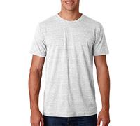 Canvas Mens Triblend Crew Neck Plain Short Sleeve T-Shirt (S) (White Fleck Triblend)