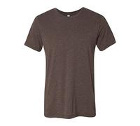 Canvas Mens Triblend Crew Neck Plain Short Sleeve T-Shirt (XL) (Brown Triblend)