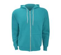 Canvas Mens Zip-up Plain Polycotton Fleece Hooded Sweatshirt Hoodie BC1337