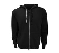 Canvas Mens Zip-up Plain Polycotton Fleece Hooded Sweatshirt BC1337