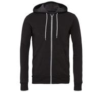 Canvas Mens Zip-up Plain Polycotton Fleece Hooded Sweatshirt BC1337