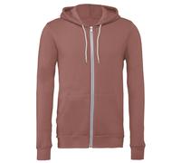 Canvas Mens Zip-up Plain Polycotton Fleece Hooded Sweatshirt Hoodie BC1337