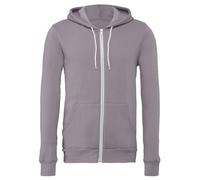 Canvas Mens Zip-up Plain Polycotton Fleece Hooded Sweatshirt Hoodie BC1337