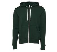 Canvas Mens Zip-up Plain Polycotton Fleece Hooded Sweatshirt Hoodie BC1337