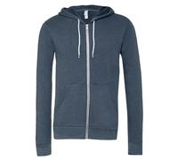 Canvas Mens Zip-up Plain Polycotton Fleece Hooded Sweatshirt Hoodie BC1337