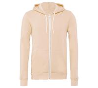 Canvas Mens Zip-up Plain Polycotton Fleece Hooded Sweatshirt Hoodie BC1337
