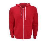 Canvas Mens Zip-up Plain Polycotton Fleece Hooded Sweatshirt Hoodie BC1337