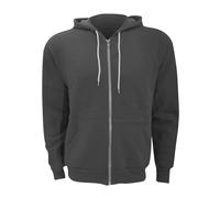 Canvas Mens Zip-up Plain Polycotton Fleece Hooded Sweatshirt Hoodie BC1337