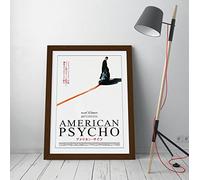 CANVAS MONKEY American Psycho Japanese Poster Reproduction - Framed Wall Art Picture Print - A2 - Walnut Frame