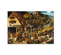 Canvas Oil Painting Artwork Poster Picture,The Dutch Proverbs,Print on Canvas giclee canvas modern art for Living Room Ready to Hang 110x80cm(43x31in) Frameless