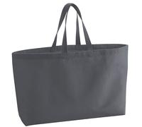 Canvas Oversized Tote Bag Westford Mill Mid Grey One Size