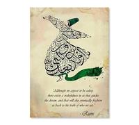 Canvas Painting Aesthetic Turkey Dance Islamic Mythical Girl Religion Poster Print Wall Art Picture Living Room Decor A2 40X50Cm Unframed