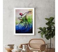 Canvas Painting Aesthetic Turkey Dance Islamic Mythical Girl Religion Poster Print Wall Art Picture Living Room Decor A1 50X70Cm Unframed