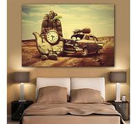 Canvas Painting Classic Art Salvador Dali Hand Watch Car Pineapple Parrot Prints Posters Wall Art Pictures, for Living Room Decor No Frame (Size : 23.6x35.4in(60x90cm) no Frame)