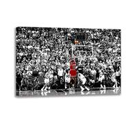 Canvas Painting Michael Jordan Vs Jazz Last Shot Wall Art Poster Prints for Living Room Home Decor Fan Gift (30x50 cm(unframed))