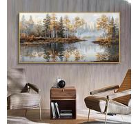 Canvas Painting Modern Abstract Forest Landscape Print Art Wall for Living Room and Office Canvas Posters 40x80cm frame