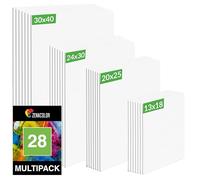 Canvas Painting Set of 28 Canvas - Multi Sizes - 13 x 18 cm, 20 x 25 cm, 24 x 30 cm, 30 x 40 cm - All Types of Painting
