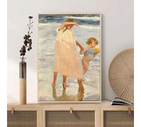 Canvas Painting Spanish Joaqun Sorolla Works Posters and Prints Swimmers Wall Art HD Picture Living Room Home Decoration 70x100cm Frameless