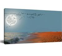 Canvas Painting Wall Art Flock Migration Birds Flying V Formation Against Sunset Sky Wall Decor For Canvas Painting Prints For Home Dining Room Living Room Wall Decor Artwork Gifts Unframed 12x16Inch