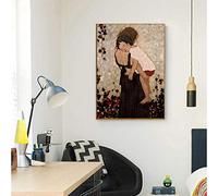 Canvas Paintings A Mother Holding a Child Gustav Klimt Reproductions Posters and Prints Canvas Art Picture Living Room Decor 40x60cmx1pcs frameless