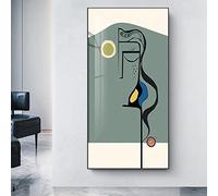 Canvas Paintings Abstract Picasso Character Line Wall Art Nordic Posters and Prints Pictures Living Room Modern Home Decor 70x140cm(28x55in) Frameless