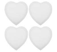 Canvas Panel 10 Inch 4pcs Stretched Cotton Heart-Shaped | Smooth Texture, Reinforced Pine Wood Frame, Pure Cotton Finish for Artists and Gift Makers