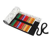 Canvas Pencil Kit 72 Slots Artist Pencilsholder Roll Washable Fashionable Roll up Colored Pencils Holder Multi-Purpose Canvas Pencil Roll Wrap for Artist School Office (Constellation 72 Holes)