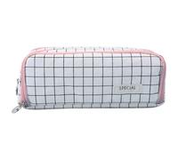 Canvas Pencil Pouch - 21x5x8.5cm Cosmetic Organizer, Spacious Pen Holder, Sectioned Stationery Bag | Portable Storage Case for College Classroom Travel Desk Artist Supplies Sectioneds Cases Portables