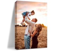 Canvas Personalised Photo No Frame 60x80cm(24x31in),Custom Poster Photo Printing Pet Portrait,Holiday Memory,Personalised Canvas Photos for Family,Friend,Lover,Wedding,Birthday Gift,Home Decor