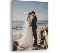 Canvas Personalised Photo Square Portrait Pet Landscape, Canvas Prints from Photos Image, Custom Framed Wall Art for Living Room Bedroom, Personalised Pictures Gifts for Birthday Christmas 60x40