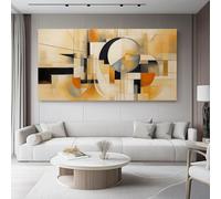 Canvas Pictures Geometric Abstract Modern Canvas Poster Wall Art Modern Home Decor Print Painting Geometric 40L x 30W cm No Frame Prints for Living Room Brown Black