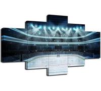 Canvas Pictures Home Decor Wall Art 5 Pieces Indoor Arena Ice Hockey Rink Paintings Hd Prints Posters For Living Room Bedroom Dining Room Office Kids Room Wall Mural (Xxl/Without Fra-68905124950808