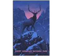 Canvas Poster Colorado Elk Vintage Travel Poster Retro Wall Art Art Print Room Decor Home Decor Unframed 30x45cm