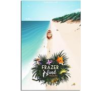 Canvas Poster Fraser Island Queensland Beach Vintage Travel Poster Retro Wall Art Art Print Room Decor Home Decor Unframed 60x90cm
