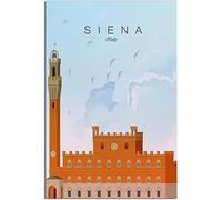 Canvas Poster Italy Siena Siena City Hall Vintage Travel Poster Retro Wall Art Art Print Room Decor Home Decor Unframed 60x90cm