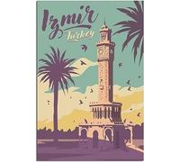 Canvas Poster Turkey Clock Tower Vintage Travel Poster Retro Wall Art Art Print Room Decor Home Decor Unframed 40x60cm
