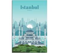 Canvas Poster Turkey İstanbul Hagia Sophia Vintage Travel Poster Retro Wall Art Art Print Room Decor Home Decor Unframed 30x45cm