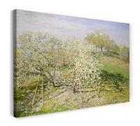 Canvas Print (120x80cm): Claude Monet - Spring (Fruit Trees in Bloom) (1873) -