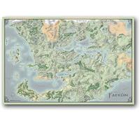 Canvas print 27.6x35.4in(70x90cm) No Frame Faerun - Forgotten Realms Game Map Poster Canvas Wall Art For Modern Family Room Decor Aesthetic Dedroom Gifts Poster