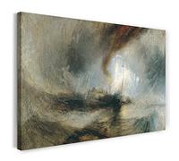 Canvas Print (60x40cm): William Turner - Snowstorm, Steam Boat Off a Harbor's M