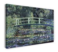 Canvas Print (80x60cm): Claude Monet - Water Lilies and Japanese Bridge