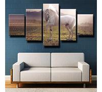 Canvas Print Canvas 5 Pieces | M/Without Frame 100 X 50 Cm | Wall Art | Wall Picture | Non-Woven Canvas | Photo 5 Piece | Burning Clouds In The Sky Modern Decoration Print Decor Artwork-8171695208