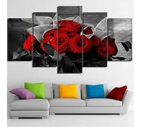 Canvas Print Canvas 5 Pieces | M/Without Frame 100 X 50 Cm | Wall Art | Wall Picture | Non-Woven Canvas | Photo 5 Piece | Burning Clouds In The Sky Modern Decoration Print Decor Artwork-598420481