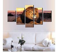 Canvas Print Canvas 5 Pieces | M/Without Frame 100 X 50 Cm | Wall Art | Wall Picture | Non-Woven Canvas | Photo 5 Piece | Burning Clouds In The Sky Modern Decoration Print Decor Artwork-7945059691