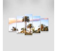 Canvas Print Canvas 5 Pieces | M/Without Frame 100 X 50 Cm | Wall Art | Wall Picture | Non-Woven Canvas | Photo 5 Piece | Burning Clouds In The Sky Modern Decoration Print Decor Artwork-6479808963